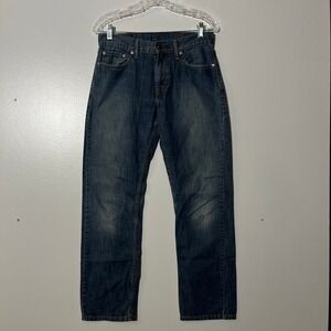 Levi's 514 Straight Leg Regular Fit Denim Blue Jeans Men's Size 29x30